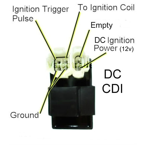 New 12V DC Fired Motorcycle CDI Ignition Controller, 4 Stroke, 6 pin