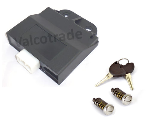 Vespa ET4 CDI unit including Keys. Fits Vespa ET4, LX, Liberty 125 / 150cc. Removes Immobilizer.