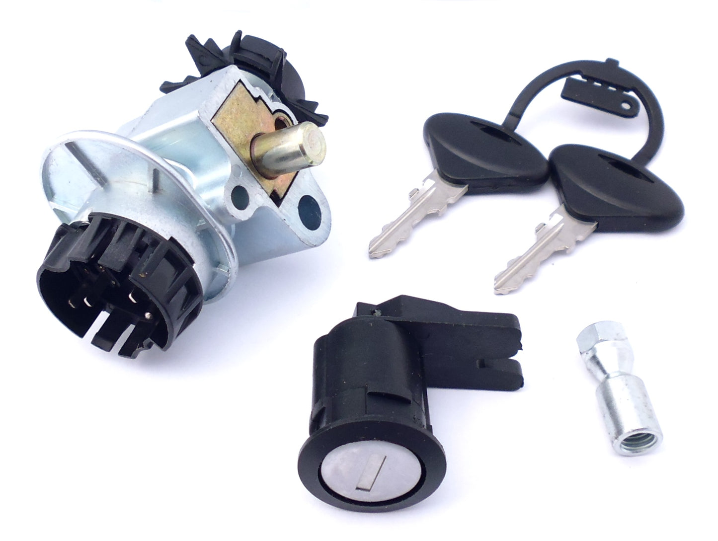 New replacement lock set and keys for the Peugeot Elyseo and Peugeot Elystar Scooters. Ref. 753047 , 753046