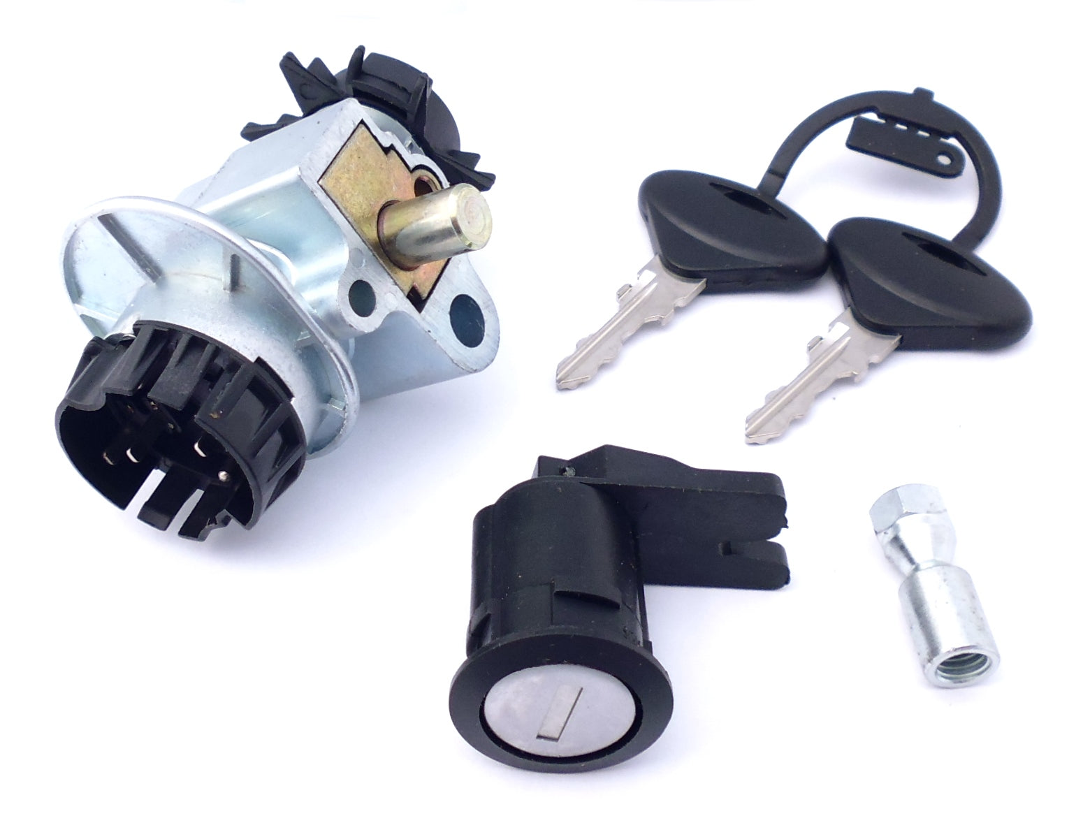 New replacement lock set and keys for the Peugeot Elyseo and Peugeot Elystar Scooters. Ref. 753047 , 753046