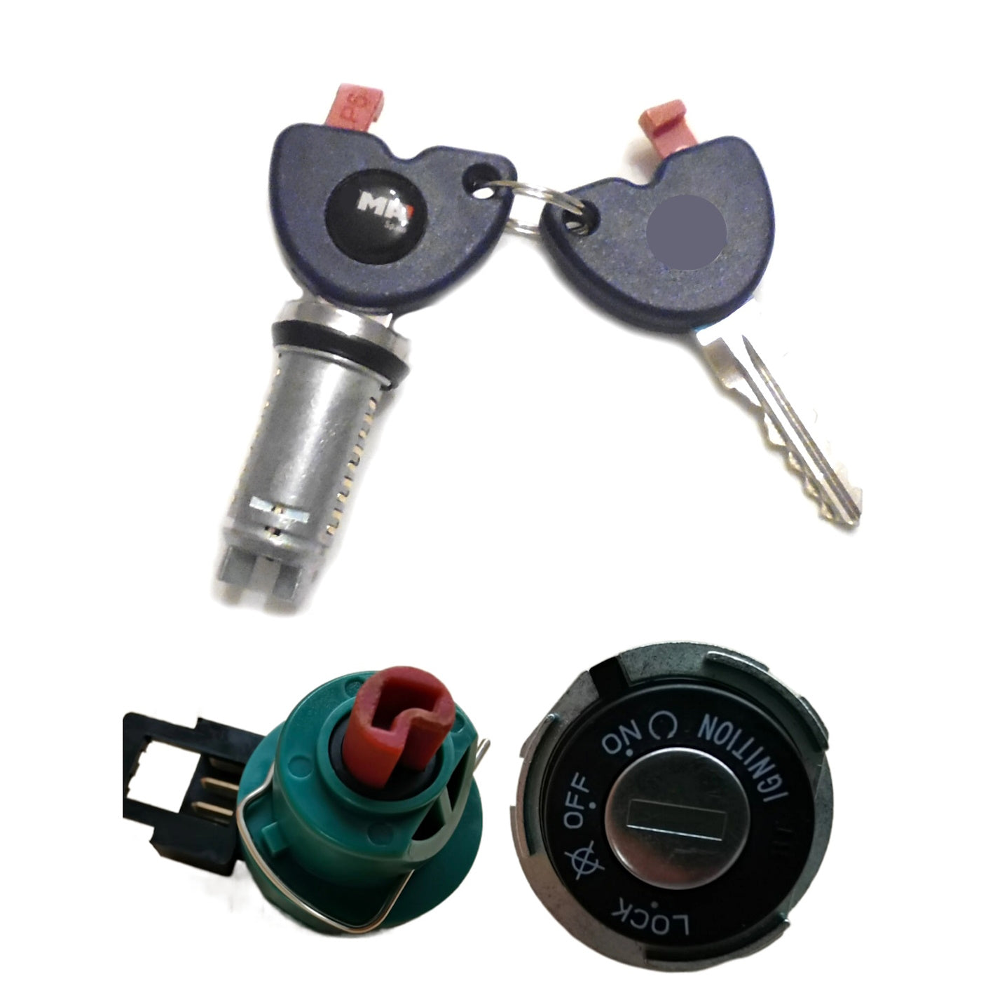 Vespa Piaggio Immobilizer Chip Holder Key Set and Lock Barrel Switch